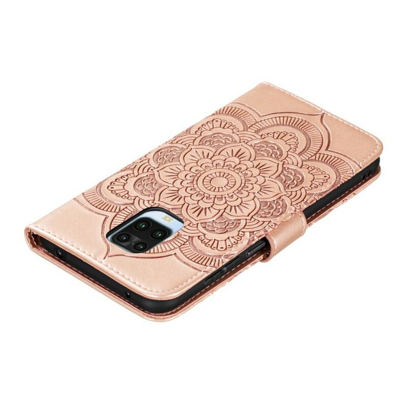 Capa De Couro Para Xiaomi Redmi Note 9S / 9 Pro Mandala Completa