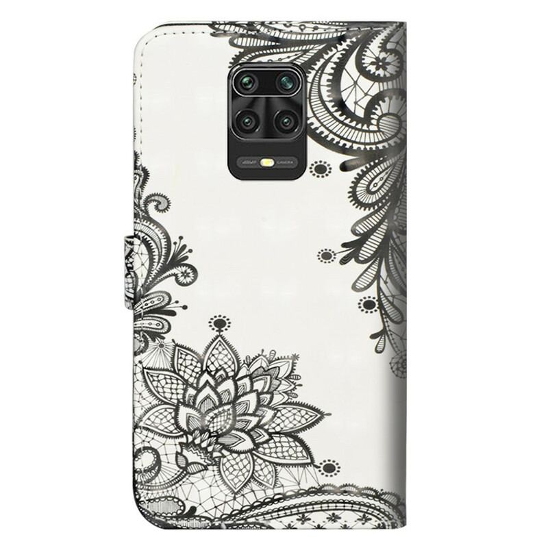 Capa De Couro Para Xiaomi Redmi Note 9S / 9 Pro Renda Chique