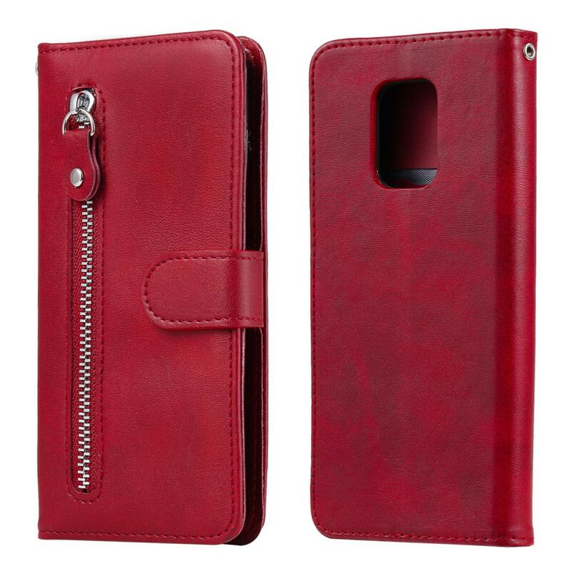 Capa Em Pele Para Xiaomi Redmi Note 9S / 9 Pro Carteira