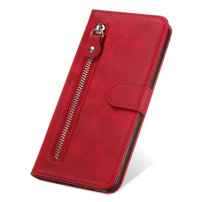 Capa Em Pele Para Xiaomi Redmi Note 9S / 9 Pro Carteira