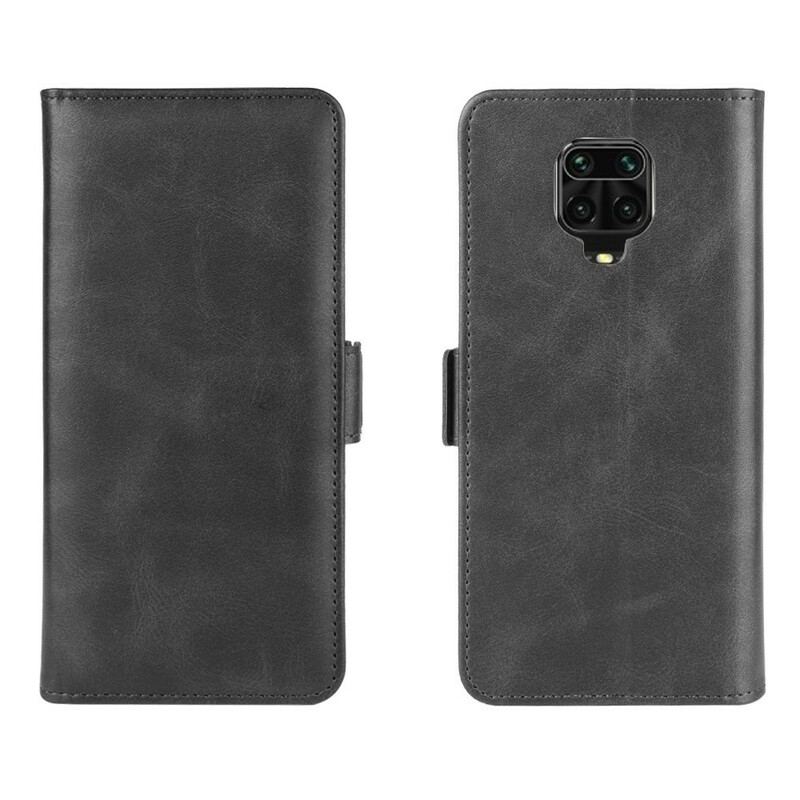 Capa Em Pele Para Xiaomi Redmi Note 9S / 9 Pro Flip Aba Dupla