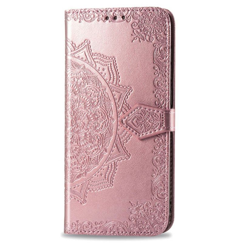 Capa Em Pele Para Xiaomi Redmi Note 9S / 9 Pro Mandala Idade Média