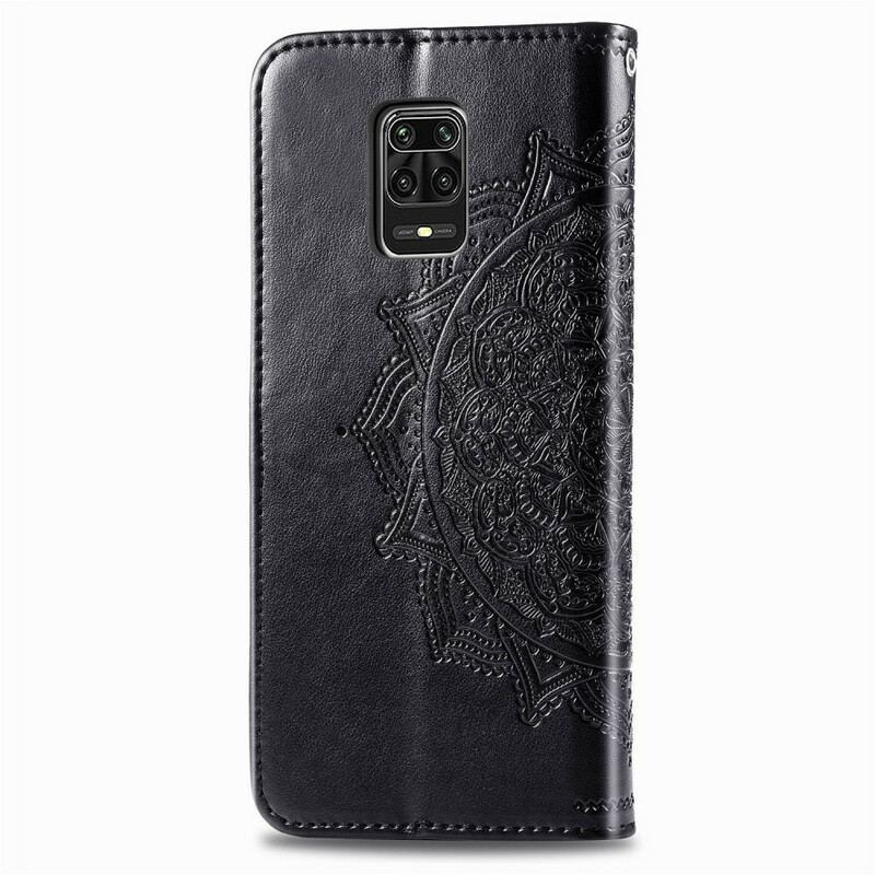 Capa Em Pele Para Xiaomi Redmi Note 9S / 9 Pro Mandala Idade Média