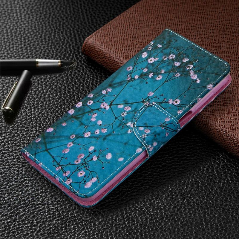 Capa Flip Para Xiaomi Redmi Note 9S / 9 Pro Árvore Florida