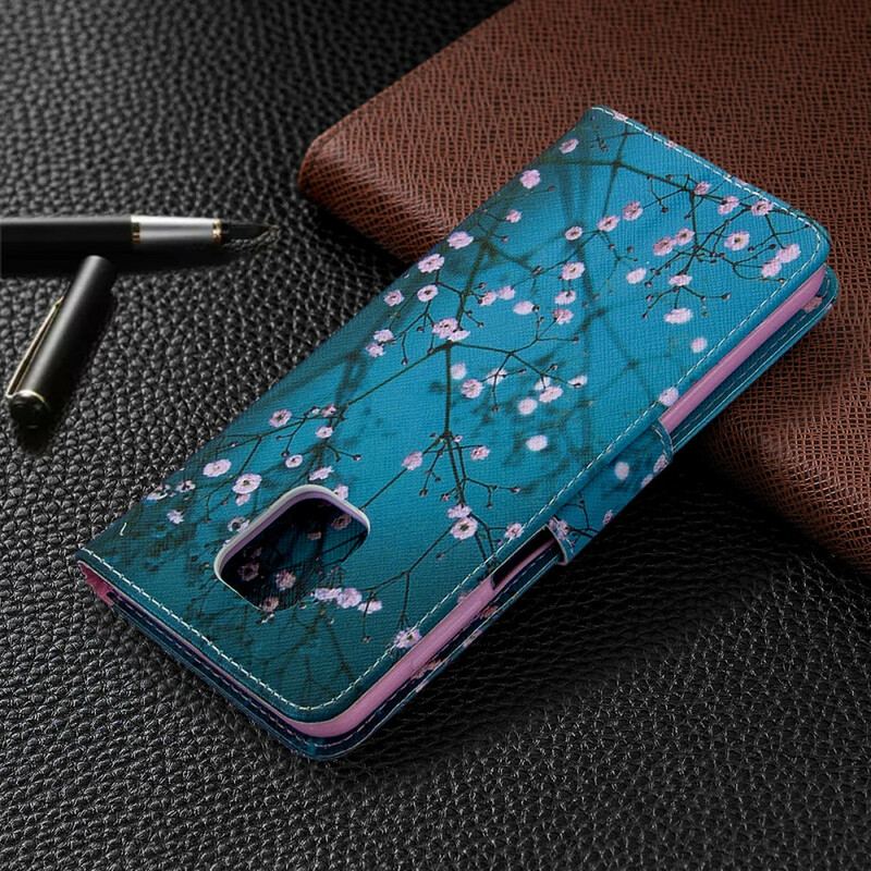 Capa Flip Para Xiaomi Redmi Note 9S / 9 Pro Árvore Florida