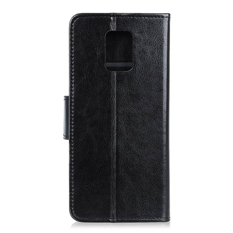 Capa Flip Para Xiaomi Redmi Note 9S / 9 Pro Couro Falso Clássico