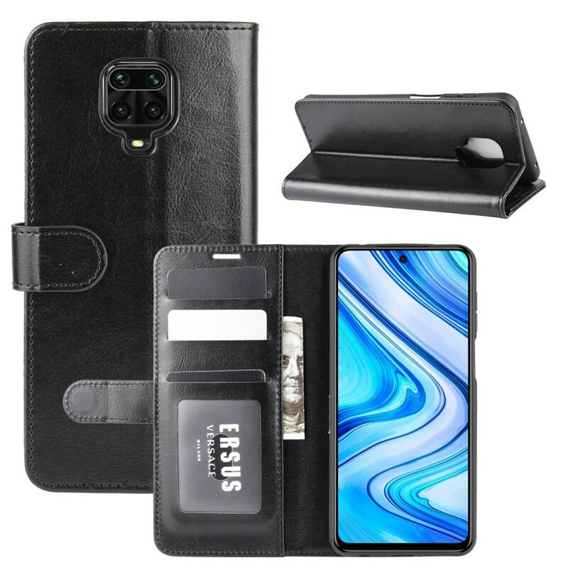 Capa Flip Para Xiaomi Redmi Note 9S / 9 Pro Efeito Couro Clássico