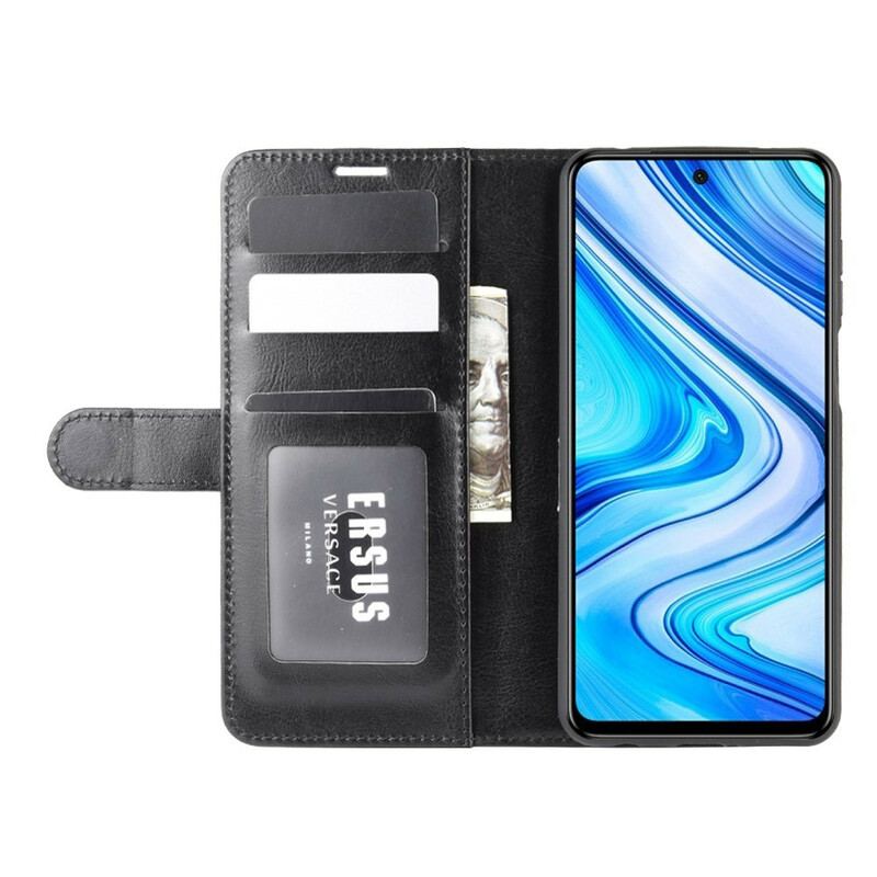 Capa Flip Para Xiaomi Redmi Note 9S / 9 Pro Efeito Couro Clássico