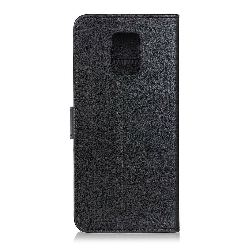 Capa Flip Para Xiaomi Redmi Note 9S / 9 Pro Efeito Couro Lichia Premium