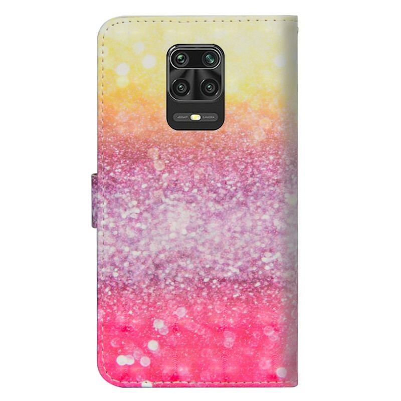 Capa Flip Para Xiaomi Redmi Note 9S / 9 Pro Gradiente Glitter