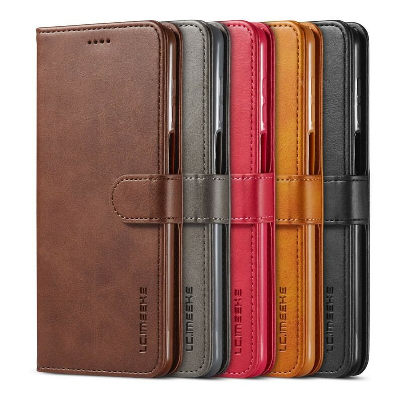 Capa Flip Para Xiaomi Redmi Note 9S / 9 Pro Lc.imeeke Efeito Couro