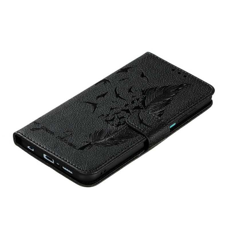 Capa Flip Para Xiaomi Redmi Note 9S / 9 Pro Pena Viva O Seu Sonho