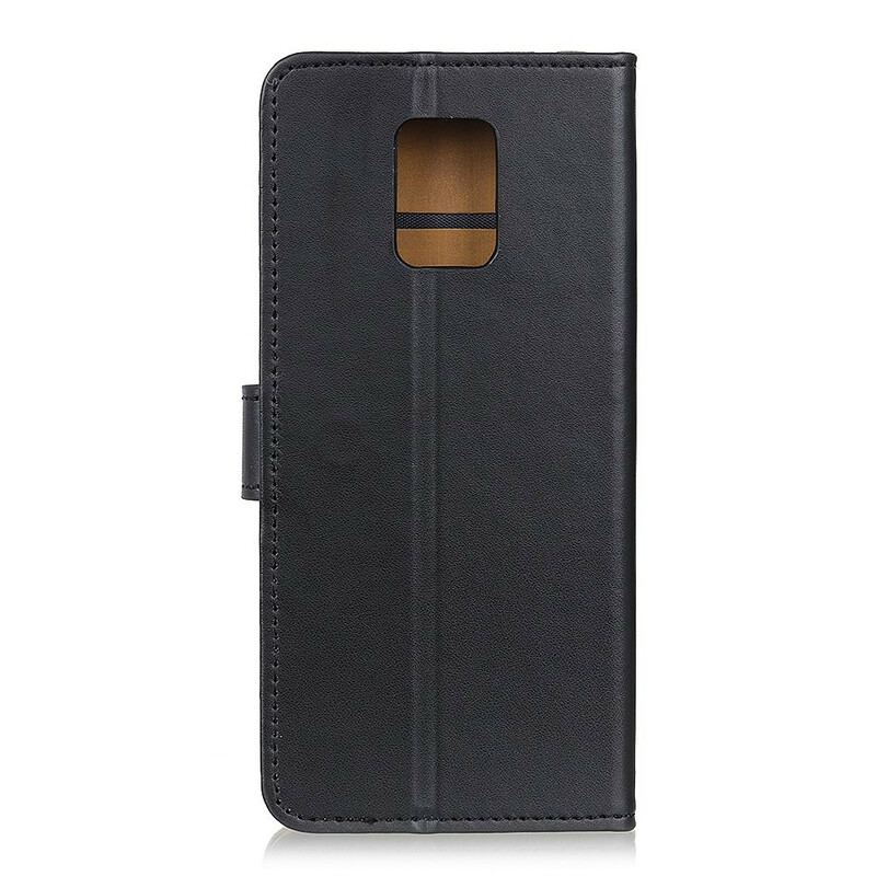 Capa Folio Para Xiaomi Redmi Note 9S / 9 Pro Couro Sintético Liso