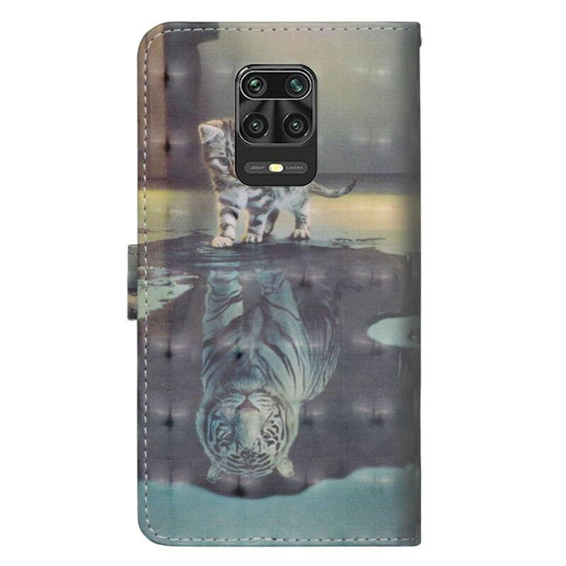 Capa Folio Para Xiaomi Redmi Note 9S / 9 Pro Ernesto O Tigre