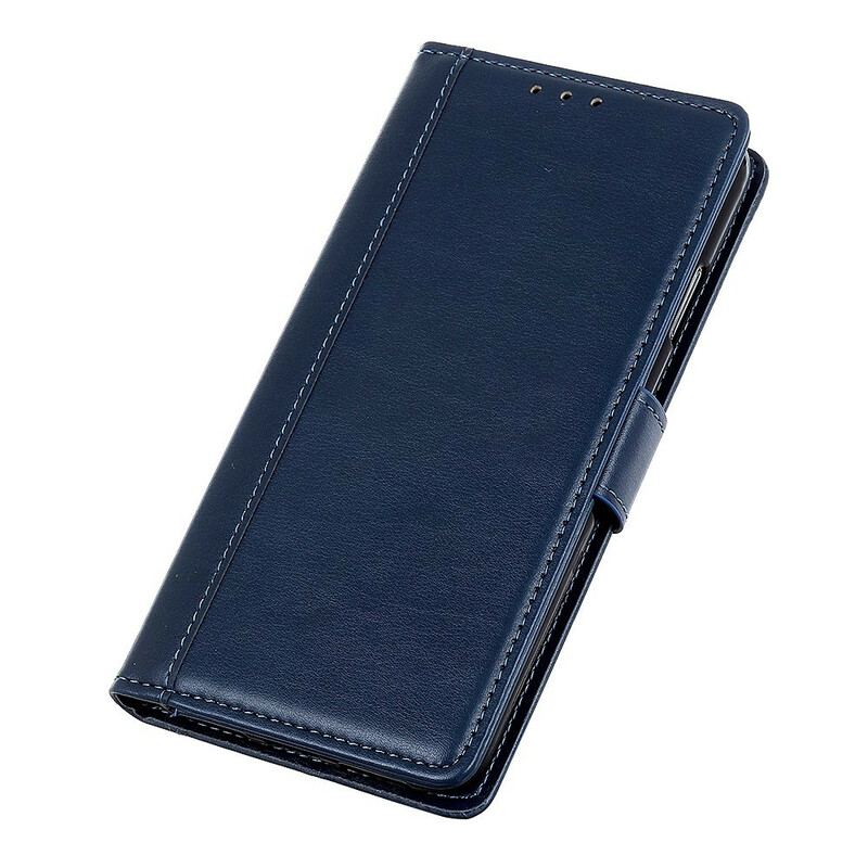 Capa Folio Para Xiaomi Redmi Note 9S / 9 Pro Estilo Couro Dividido