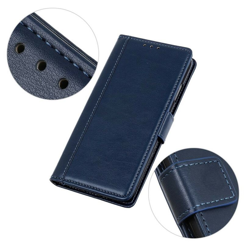 Capa Folio Para Xiaomi Redmi Note 9S / 9 Pro Estilo Couro Dividido