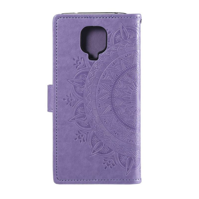 Capa Folio Para Xiaomi Redmi Note 9S / 9 Pro Mandala Do Sol