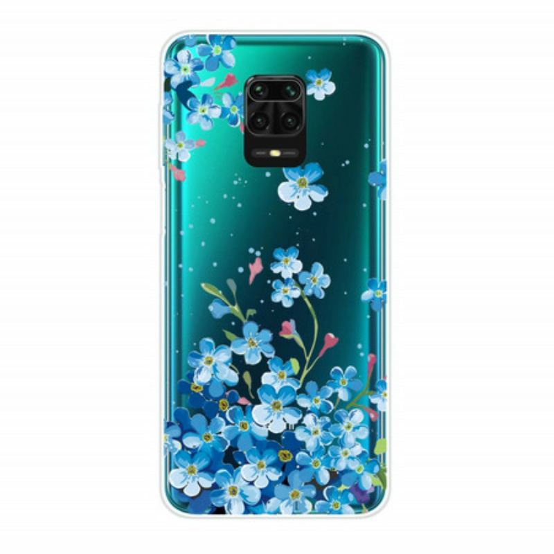 Capa Para Xiaomi Redmi Note 9S / 9 Pro Flores Azuis