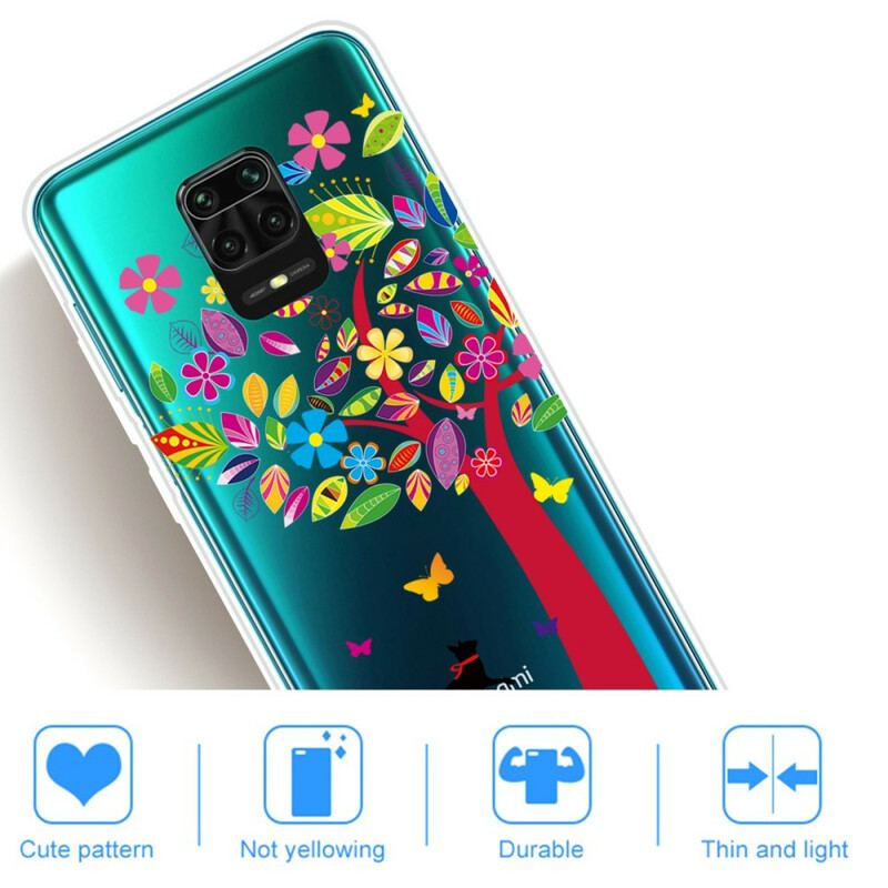 Capa Para Xiaomi Redmi Note 9S / 9 Pro Gato Sob A Árvore Colorida