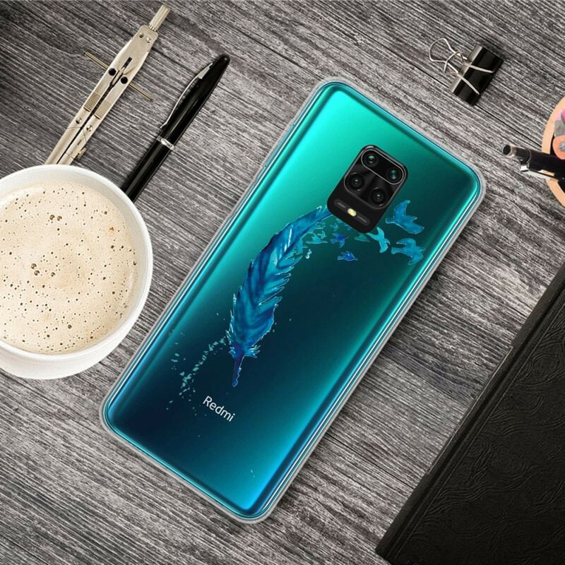 Capa Para Xiaomi Redmi Note 9S / 9 Pro Linda Pena Azul