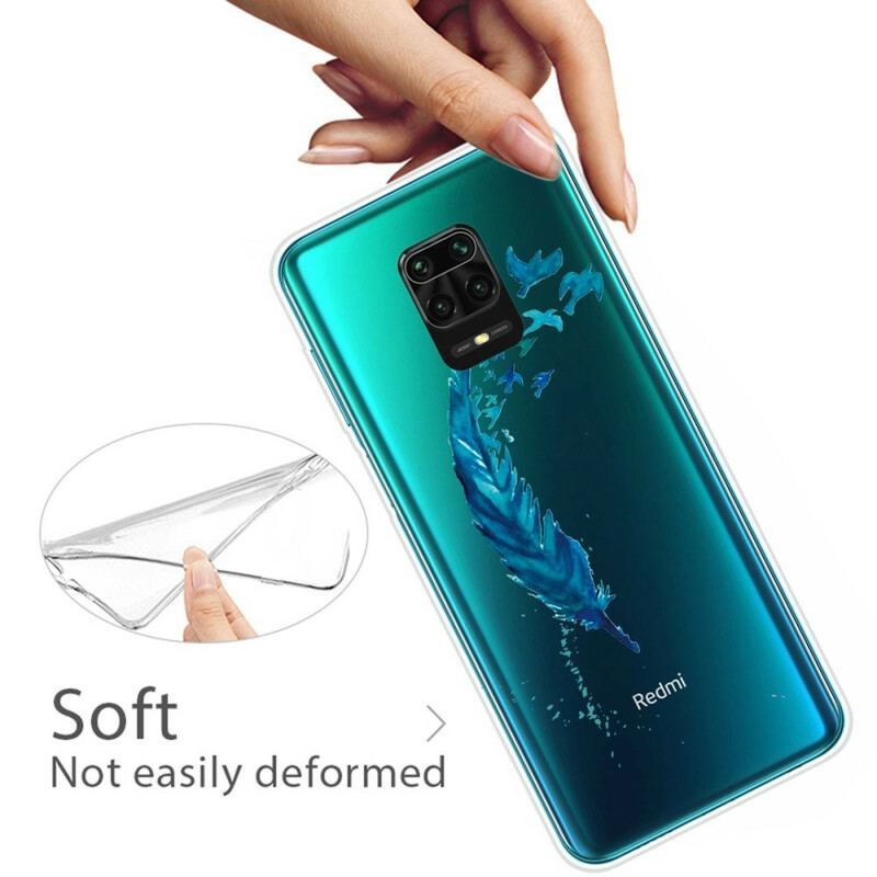 Capa Para Xiaomi Redmi Note 9S / 9 Pro Linda Pena Azul