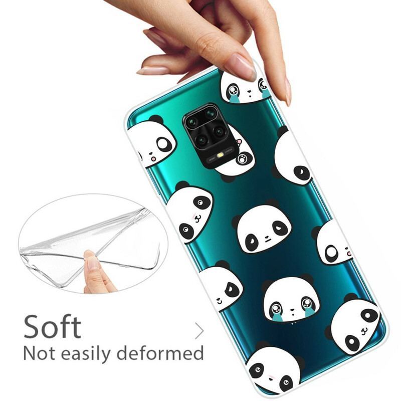 Capa Para Xiaomi Redmi Note 9S / 9 Pro Pandas Sentimentais