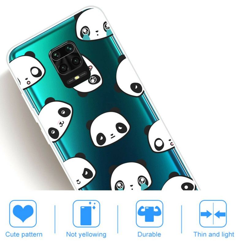 Capa Para Xiaomi Redmi Note 9S / 9 Pro Pandas Sentimentais