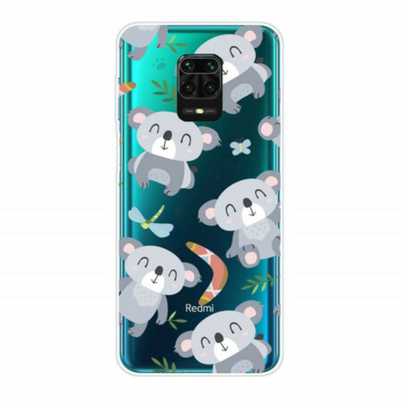 Capa Para Xiaomi Redmi Note 9S / 9 Pro Pequenos Pandas Cinzentos