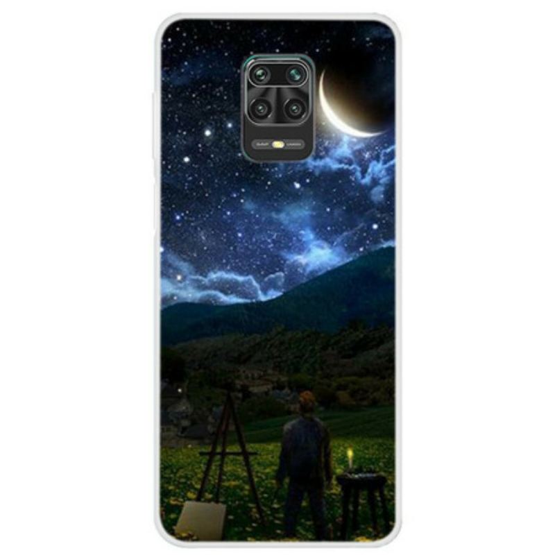 Capa Para Xiaomi Redmi Note 9S / 9 Pro Pintor Na Noite