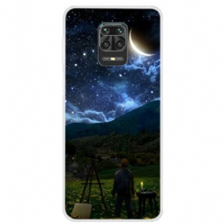 Capa Para Xiaomi Redmi Note 9S / 9 Pro Pintor Na Noite