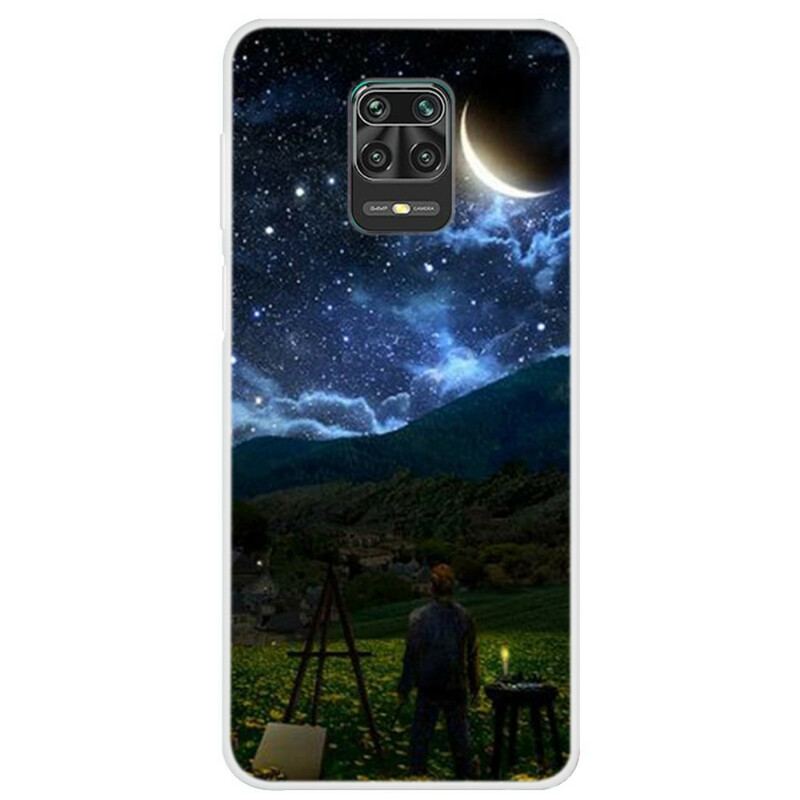 Capa Para Xiaomi Redmi Note 9S / 9 Pro Pintor Na Noite