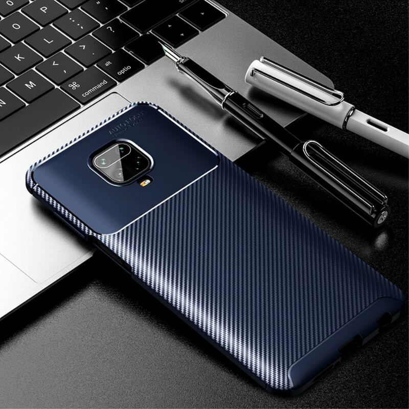 Capa Para Xiaomi Redmi Note 9S / 9 Pro Textura Flexível De Fibra De Carbono