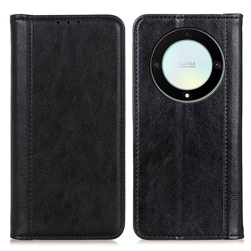 Capa De Celular Para Honor Magic 5 Lite Flip Elegante Couro Rachado