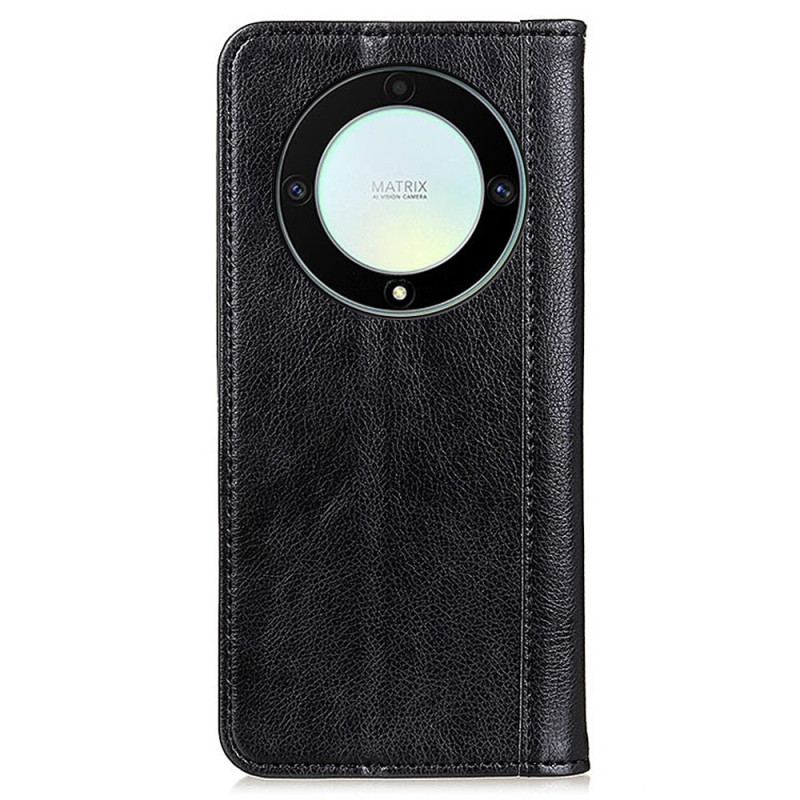 Capa De Celular Para Honor Magic 5 Lite Flip Elegante Couro Rachado