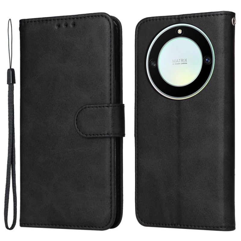 Capa Flip Para Honor Magic 5 Lite De Cordão Simples Com Alça