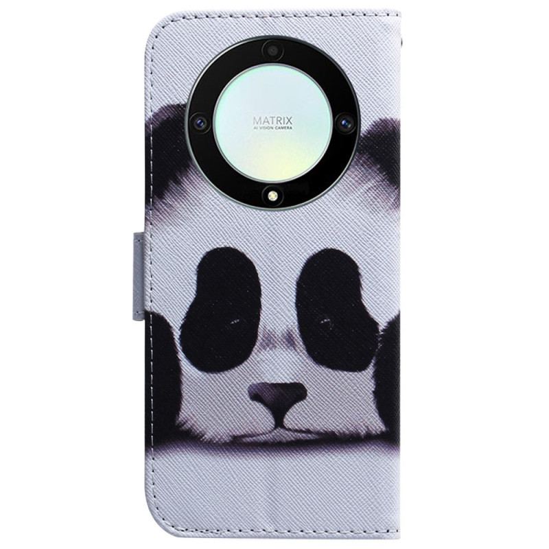 Capa Flip Para Honor Magic 5 Lite De Cordão Strappy Panda