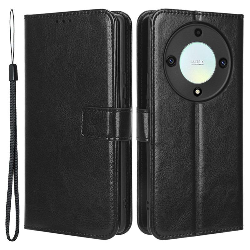 Capa Flip Para Honor Magic 5 Lite Couro Sintético