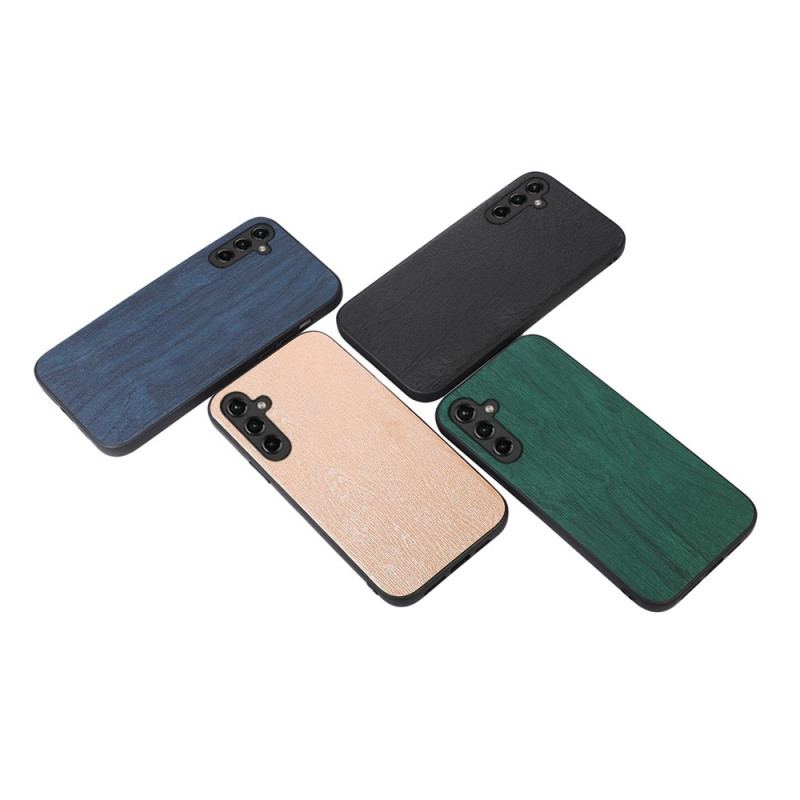 Capa De Celular Para Samsung Galaxy A14 / A14 5G Couro Sintético Efeito De Madeira