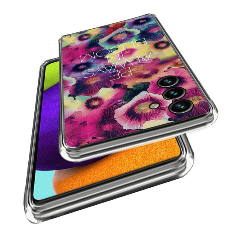 Capa De Celular Para Samsung Galaxy A14 / A14 5G Silicone Esteja Sempre Em Flor