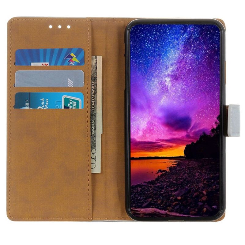 Capa De Couro Para Samsung Galaxy A14 / A14 5G Estilo De Couro