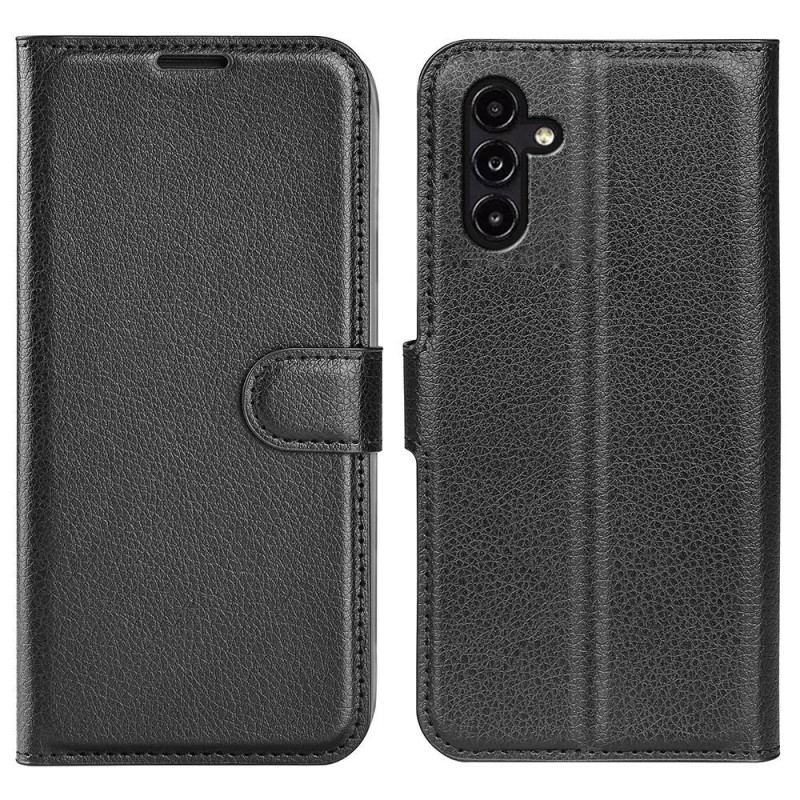 Capa De Couro Para Samsung Galaxy A14 / A14 5G Couro Falso Clássico