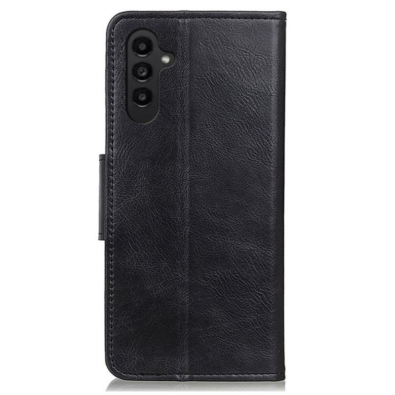 Capa De Couro Para Samsung Galaxy A14 / A14 5G Fecho Reversível