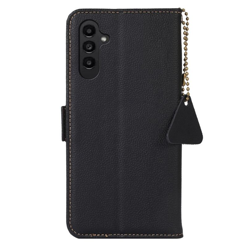 Capa De Couro Para Samsung Galaxy A14 / A14 5G Rfid De Couro Genuíno