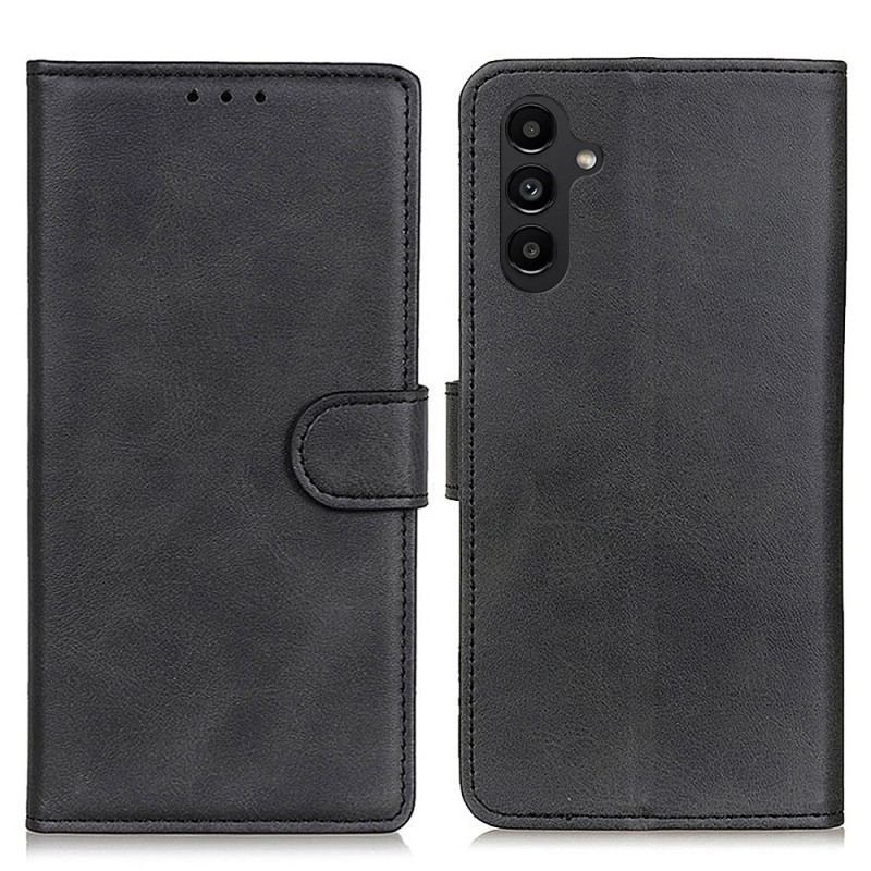 Capa De Couro Para Samsung Galaxy A14 / A14 5G Couro Sintético Fosco