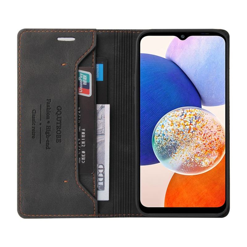 Capa De Couro Para Samsung Galaxy A14 / A14 5G Couro Sintético Gq.utrobe