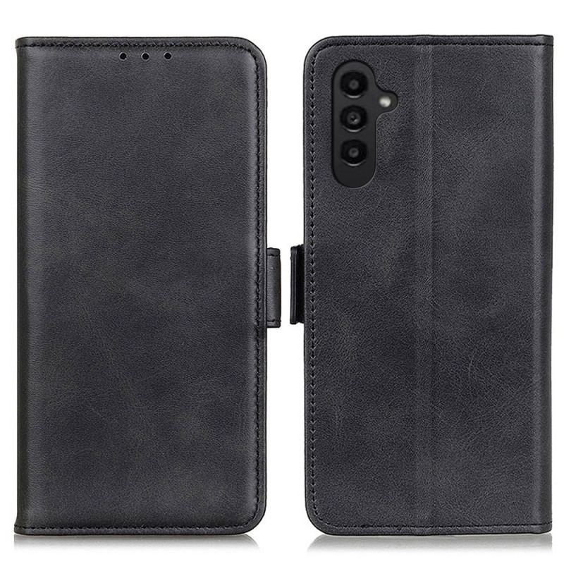 Capa Em Pele Para Samsung Galaxy A14 / A14 5G Fecho Duplo