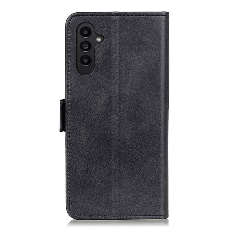 Capa Em Pele Para Samsung Galaxy A14 / A14 5G Fecho Duplo