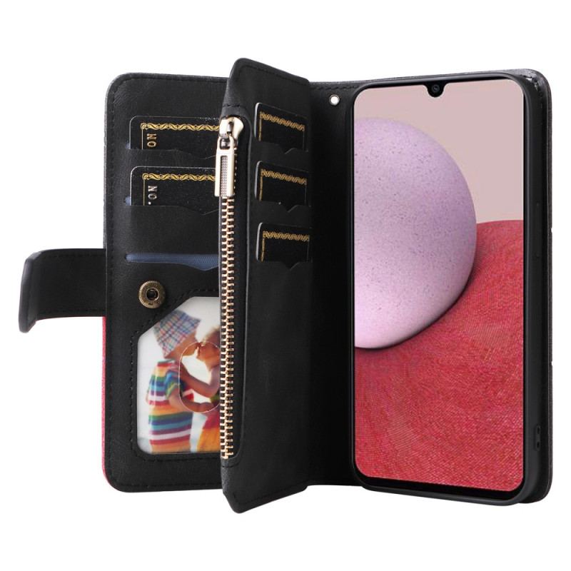 Capa Flip Para Samsung Galaxy A14 / A14 5G Bicolor Com Porta Moedas