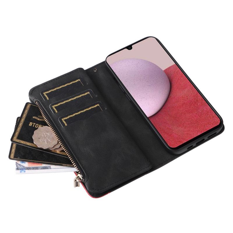 Capa Flip Para Samsung Galaxy A14 / A14 5G Bicolor Com Porta Moedas