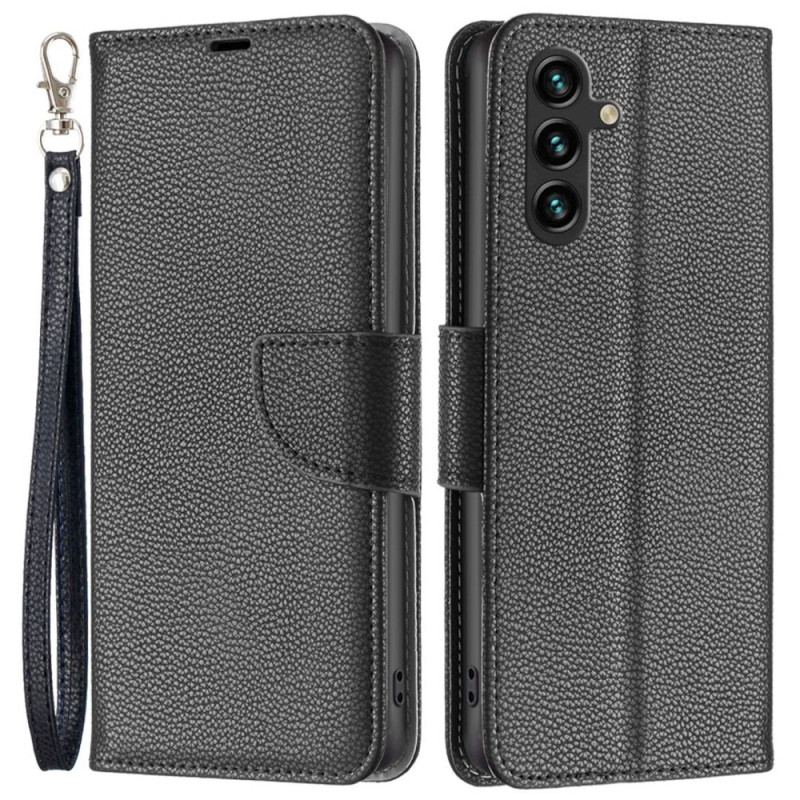 Capa Flip Para Samsung Galaxy A14 / A14 5G De Cordão Fecho Alça Oblíqua